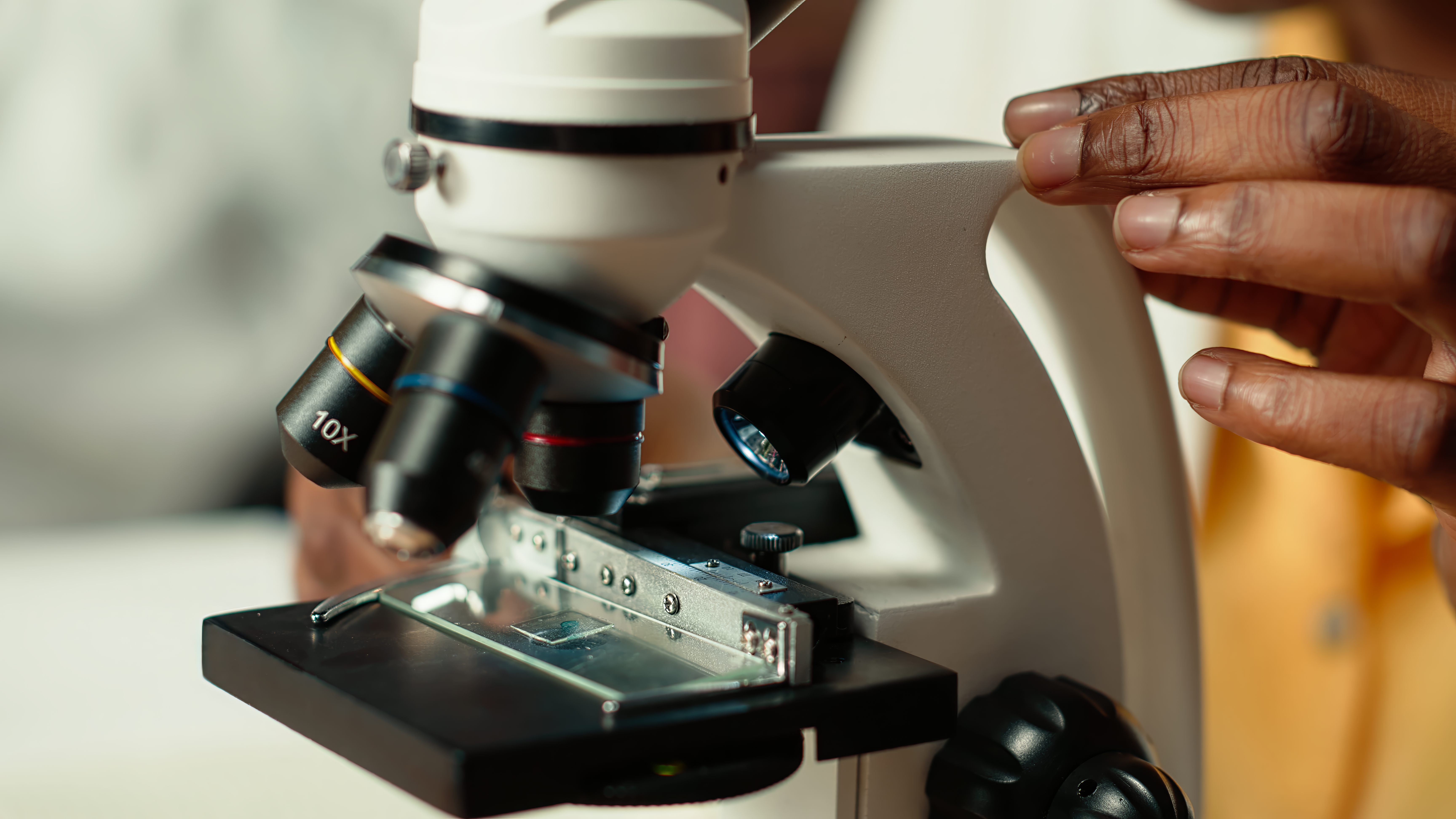 african american scholar studies medical science in a college library